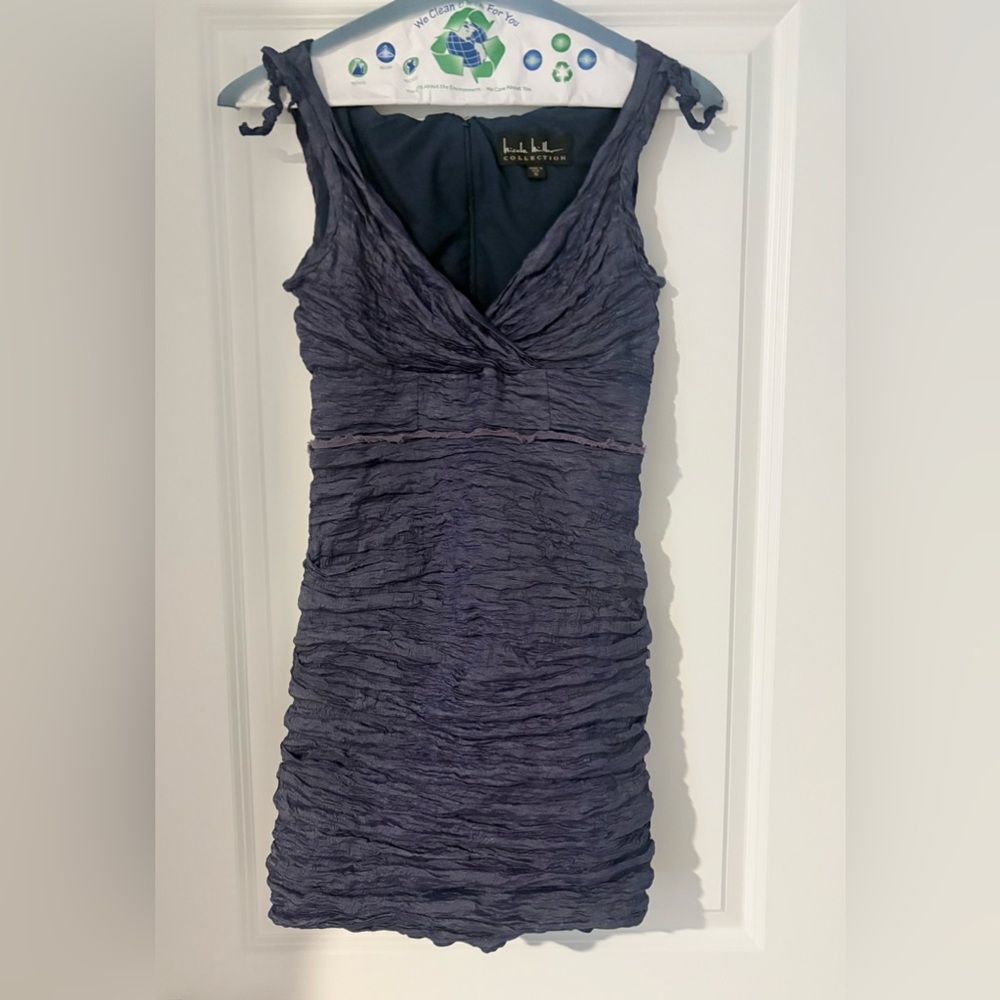 XMAS Party Dress! Nicole Miller Purple Ruched Bodycon Mini Dress